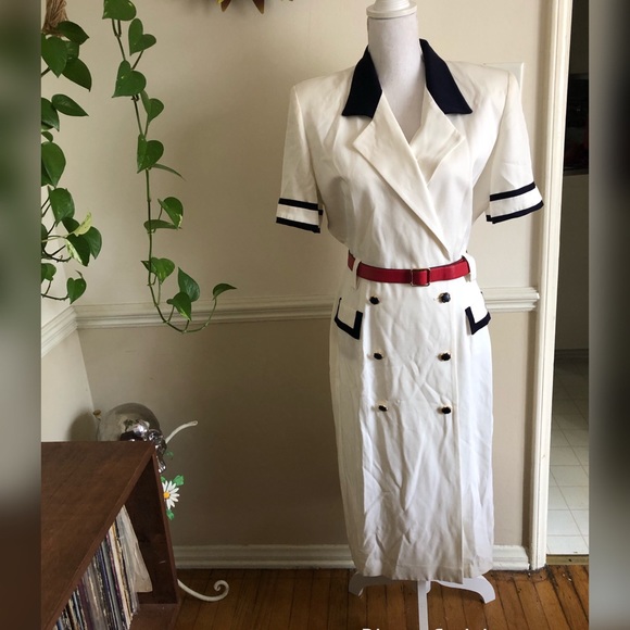 Vintage Dresses & Skirts - 80s does 30s Vintage Sailor Dress